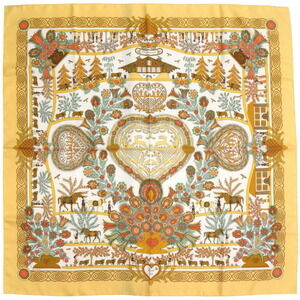 HERMES Black Silk Scarf